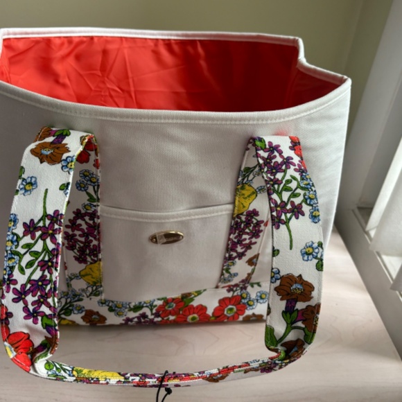 New Coach Violet Leather Crossbody w/ 2 Straps & Coach Floral Patterned Tote Set - Picture 6 of 11